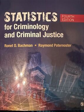 Sage Statistics for Criminology and Criminal Justice - Blue and White